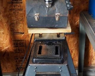 Central Machinery 12 Speed Bench Drill Press, Model 60237, On 26" Metal Stand