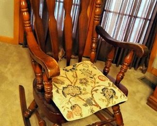 Solid Wood Rocking Chair, 45" x 23" x 33"