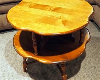 Turned Leg Accent Table, 25.5" x 28" x 28"