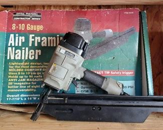 Central Pneumatic Air Framing Nailer, Model 46240, With Strip Nails
