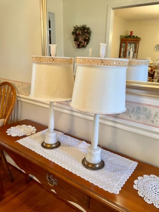 Aladdin matching buffet lamps with original shades and finals 