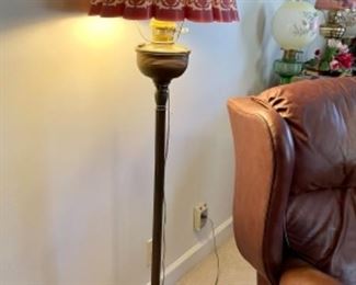 Aladdin floor lamp and shade.