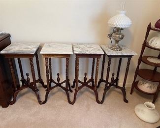 Marble lamp tables