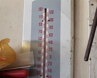 Vintage Royal Crown Enamel signs thermometer