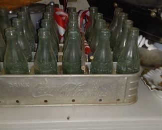 Vintage Aluminum  Coke  Carrier with LocalTexas Bottlers embossed bottle coca cola