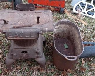 Antique Eagle Cast Iron Stove