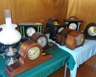 Several mantle clocks