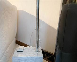 Mid-Century Modern Guzzini Marble Base Chrome Arc Floor Lamp (Photo 2 of 2)