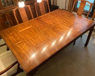 Century Furniture Asian Style Dining Table & 8 Chairs & 2 Extra Leaves (Photo 2 of 5) 