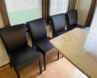 Set of 4 Black Dining Chairs / Side Chairs (Photo 1 of 3)