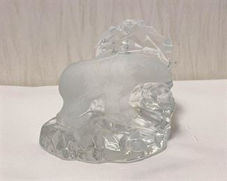 Art Glass Polar Bear Figurine (Photo 1 of 2)