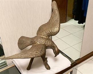 Large Brass Eagle Sculpture (Photo 2 of 3)