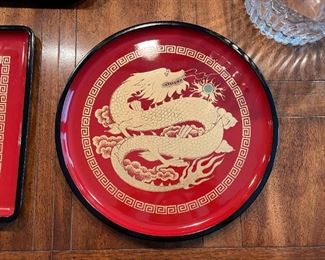 Asian Lacquered Serving Platter
