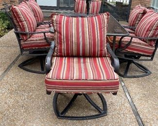 Outdoor / Patio Dining Table, Chairs & Umbrella (Photo 3 of 5)