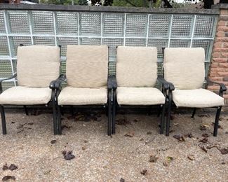 Set of 4 Outdoor / Patio Armchairs with Cushions (Photo 1 of 2)