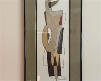 Framed Abstract Artwork, Signed (Photo 1 of 2)