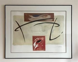 Framed Abstract Artwork, Signed (Photo 1 of 2)