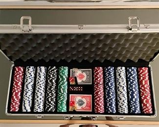 Poker Chips Set with Carry Case