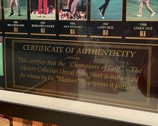 Framed "Champions of Golf" Print (Photo 2 of 2)