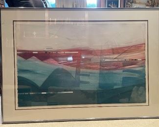 Framed Abstract Artwork, Signed by Artist (Photo 1 of 2)