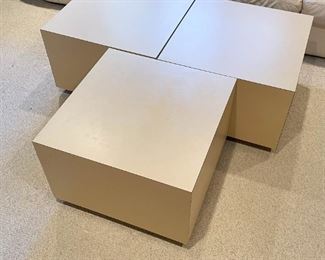 Set of 4 Coffee / Cocktail Table / Rolling Cubes (Photo 2 of 2) 
