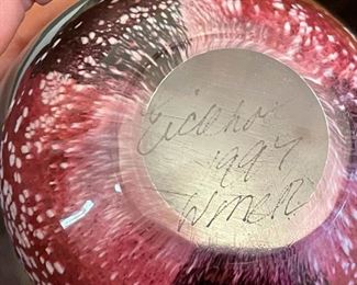 Robert Eickholt Art Glass Paperweight (Photo 2 of 2)