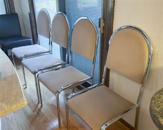 Set of 4 Chrome Side / Dining Chairs (Photo 1 of 2)