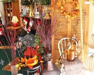 Large amount of fall decorations are available.