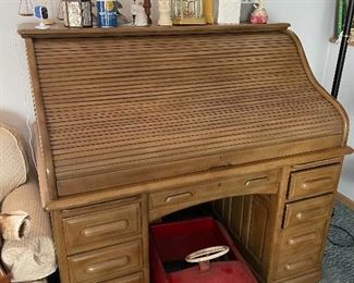 Walnut Roll Top Desk…very nice 