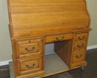 Oak Roll Top Desk