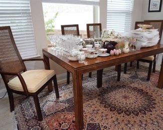 Dining table and chairs