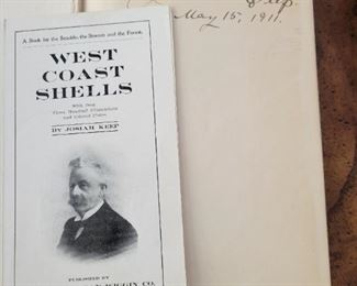 Signed book on shells by Josiah Keep, 1911