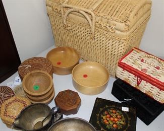 Baskets and wood