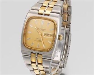 1960s Omega Automatic 18k Gold and Stainless Steel Chronometer