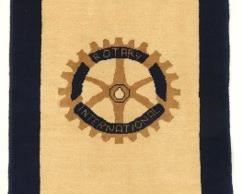 Afghani Refugee Signed Carpet for Rotari International, by Muhammad Khail