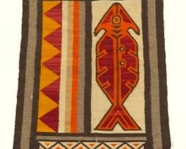 Antique South American Indian Pictorial Rug