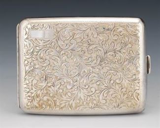 Antique 950 Sterling Silver Cigarette Case 
