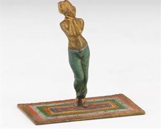 Austrian Cold Painted Bronze Miniature of a Beauty at Sultans Palace