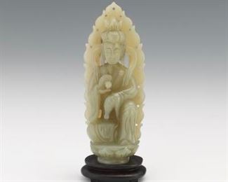 Carved Jade Buddha Ornament 