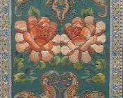 Chinese Antique Forbidden Stitch Hand Embroidery with Gold Color Metallic Wrap, Framed, Qing Dynasty 