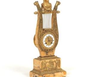 Circa 1820 Lyre Form Clock