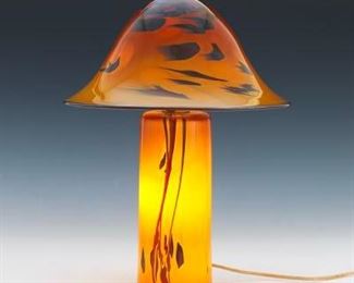 Contemporary Glass Lamp and Shade