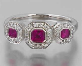 EFFY Ruby and Diamond Ring 