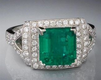 Emerald and Diamond Ring, AIGL Report 