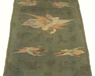 Extra Fine Antique HandKnotted Signed Chinese Tapestry, ca. Qing Dynasty