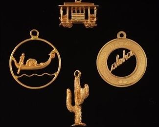 Four 14k Gold Charms