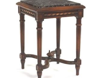 Georgian Style Wood and Marble Side Table