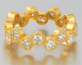Gold and Diamond Eternity Band 
