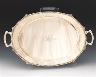 Gorham Sterling Silver Large Tray with Double Handles 