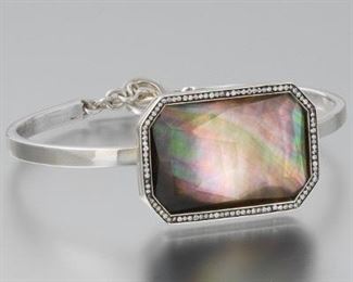 Ippolita Tahitian Mother of Pearl and Pave Diamond Bracelet 